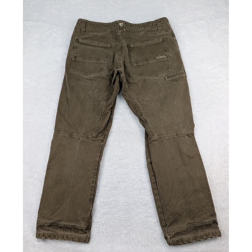Kuhl Hot Rydr Pants Men's 36x30 Flannel Lined Brown Vintage Patina Dye Work 5113 - Picture 10 of 16